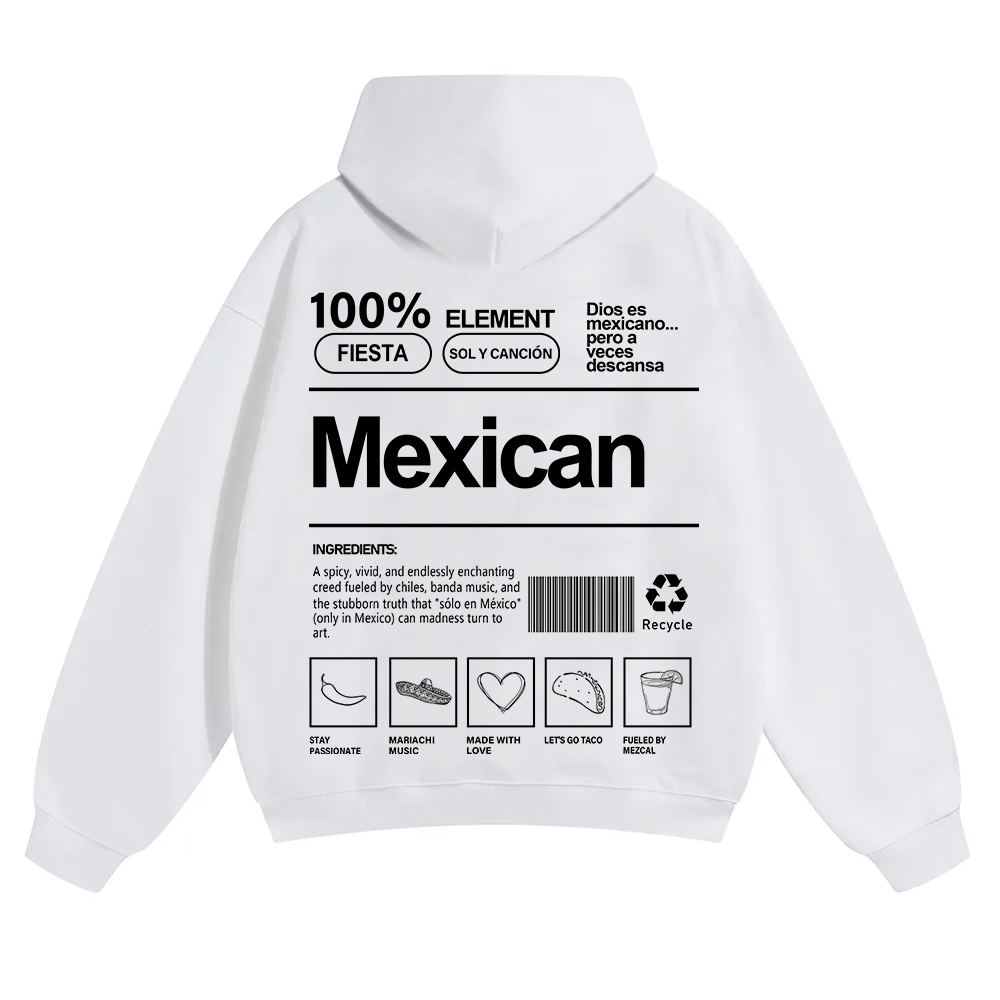 Mexican Unisex Fit Color Hoodie wearishow