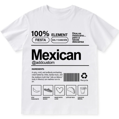 Mexican Addcustom Unisex Fit  Cotton T-Shirt wearishow