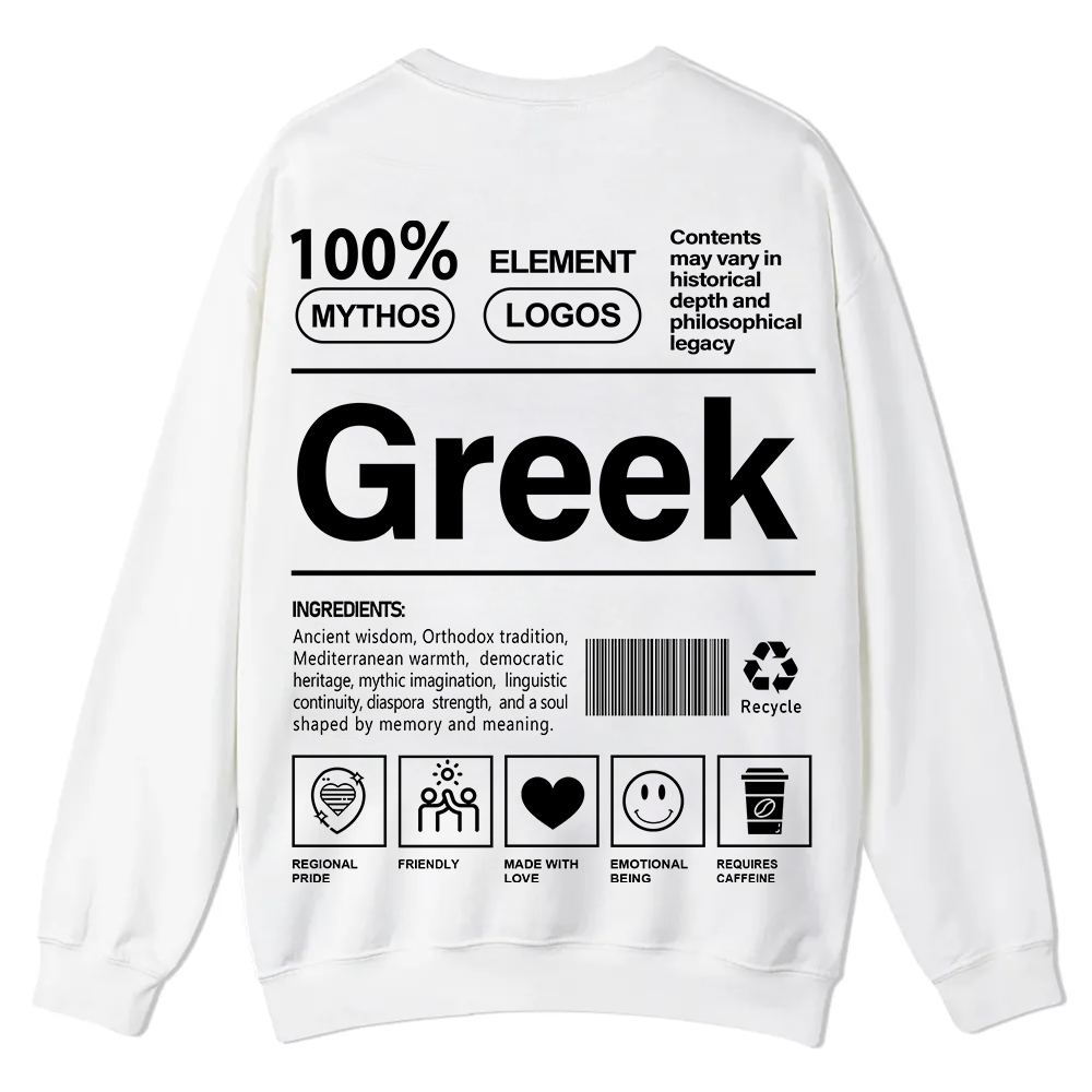 Greek Unisex Fit  Casual Crewneck Sweatshirt wearishow
