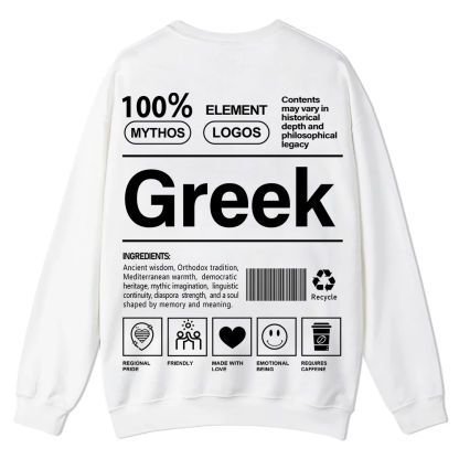 Greek Unisex Fit  Casual Crewneck Sweatshirt wearishow