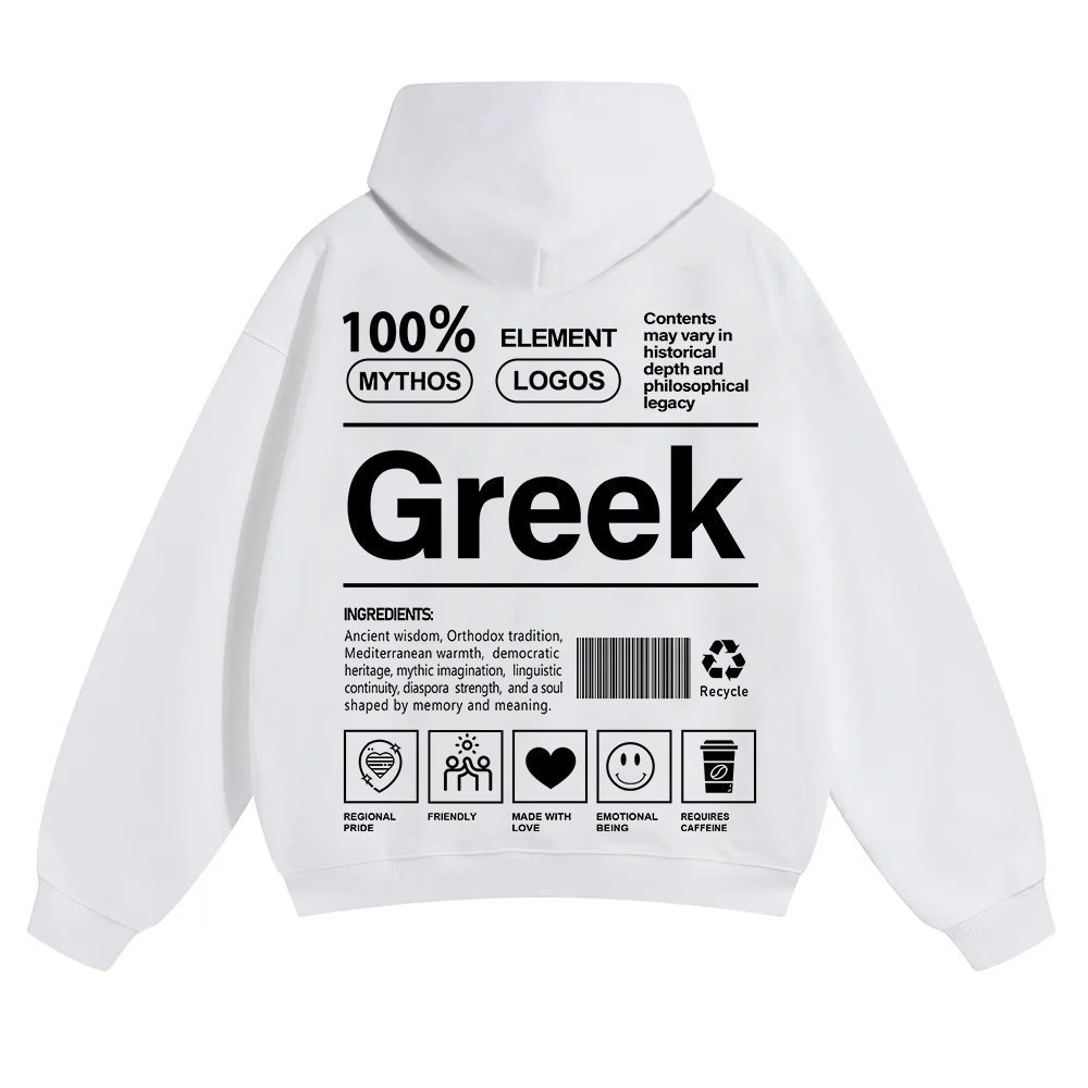 Greek Unisex Fit Color Hoodie wearishow