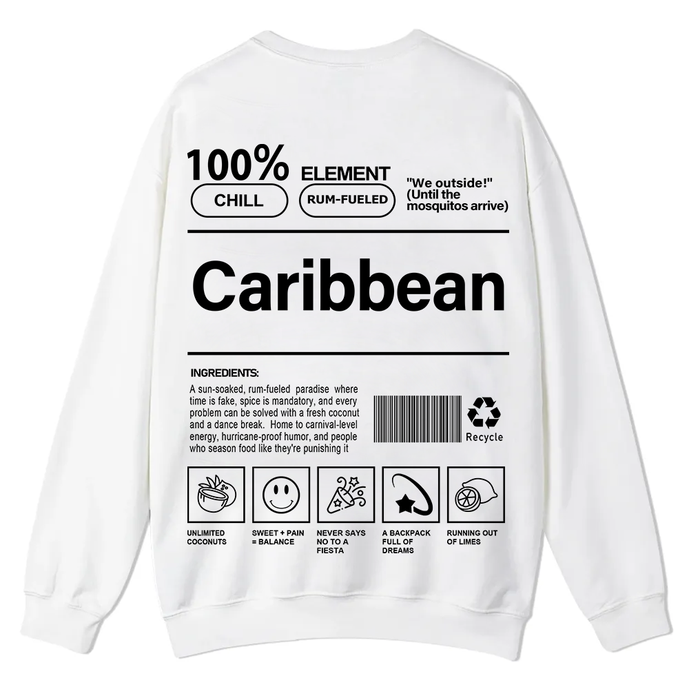 Caribbean Unisex Fit  Casual Crewneck Sweatshirt wearishow