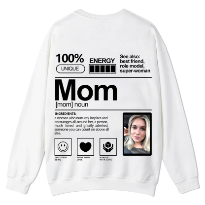Addcustom  Photo Mom Casual Crewneck Sweatshirt