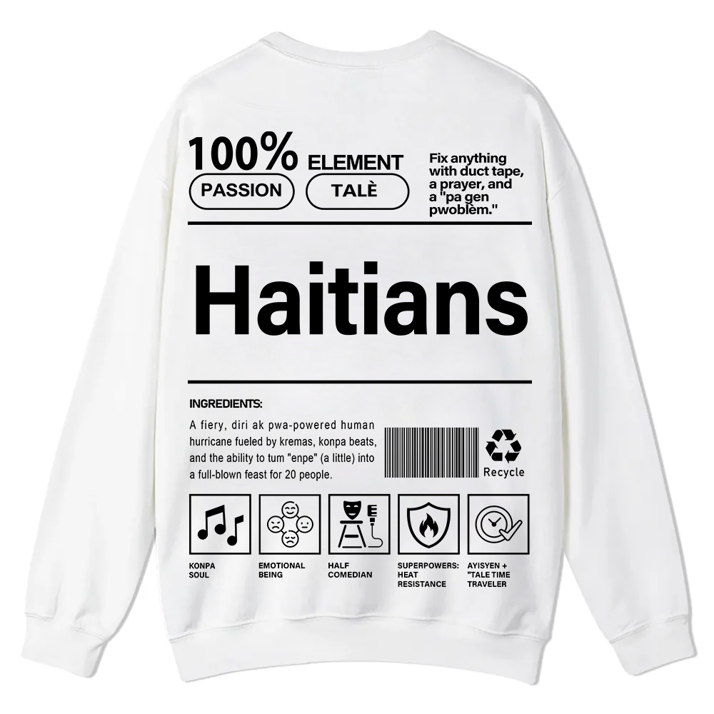 Haitians Unisex Fit  Casual Crewneck Sweatshirt wearishow