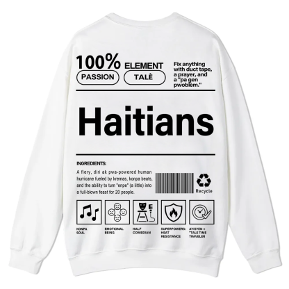 Haitians Unisex Fit  Casual Crewneck Sweatshirt wearishow