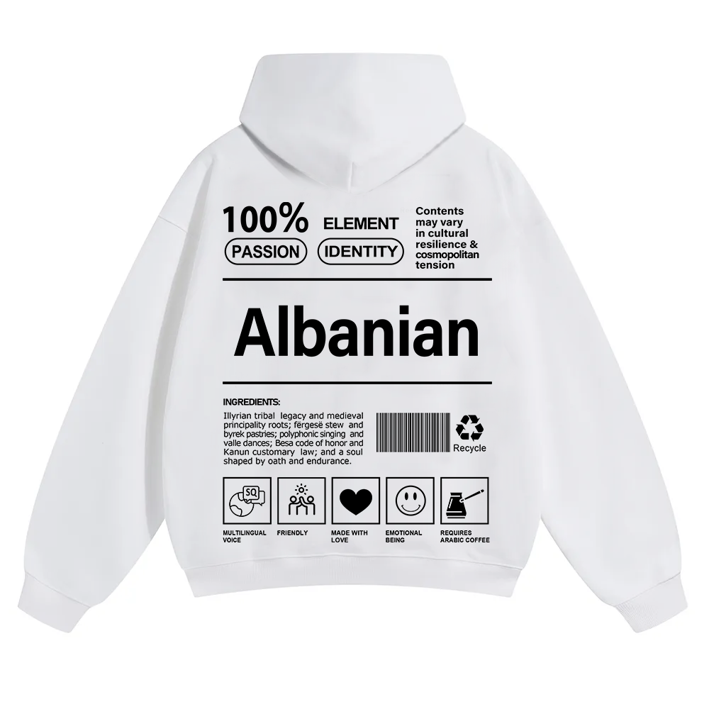 Albanian Unisex Fit Color Hoodie wearishow