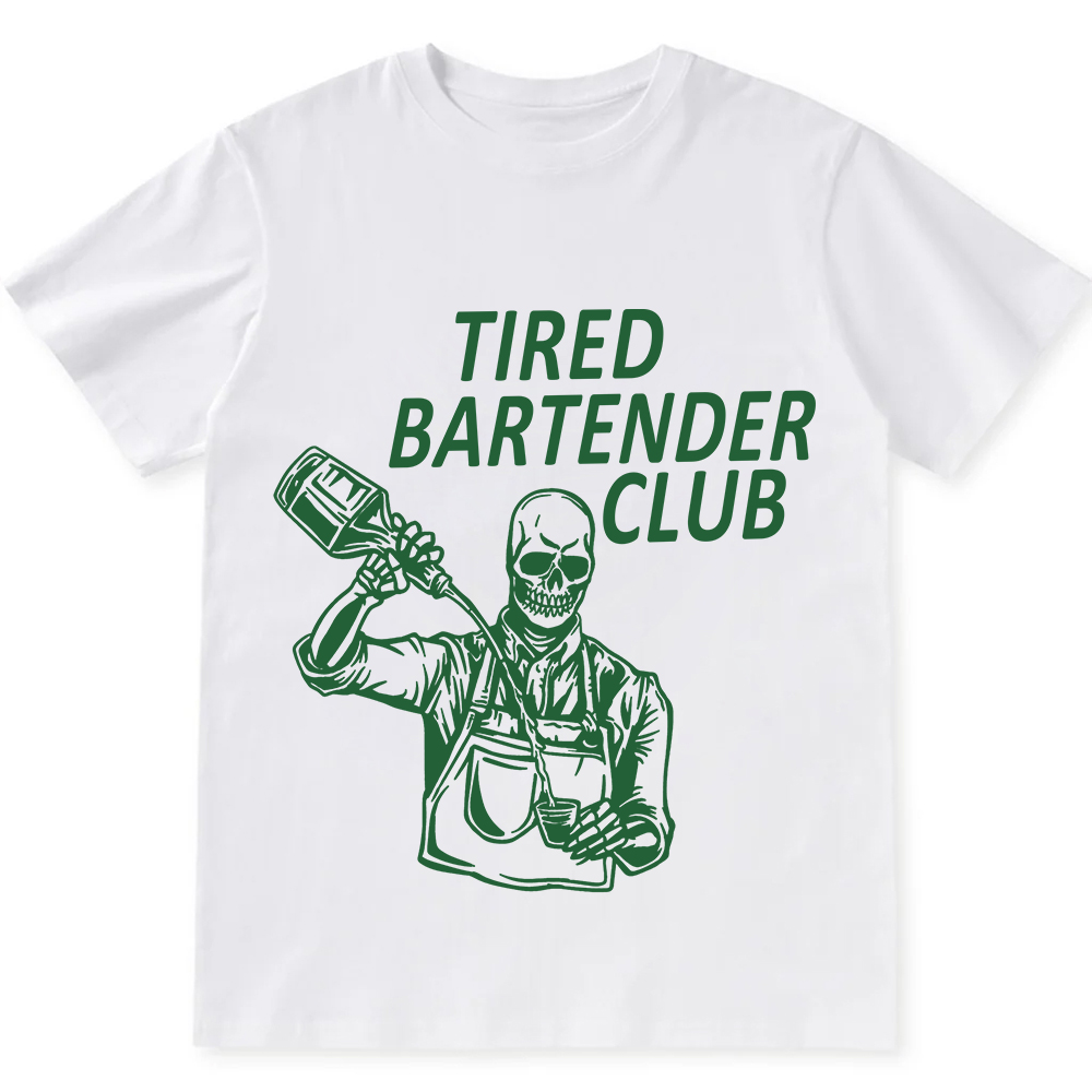 Tired Bartender Club Unisex Fit  Cotton T-Shirt wearishow