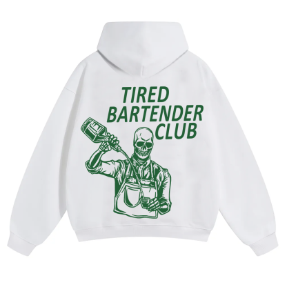 Tired Bartender Club Unisex Fit Color Hoodie wearishow