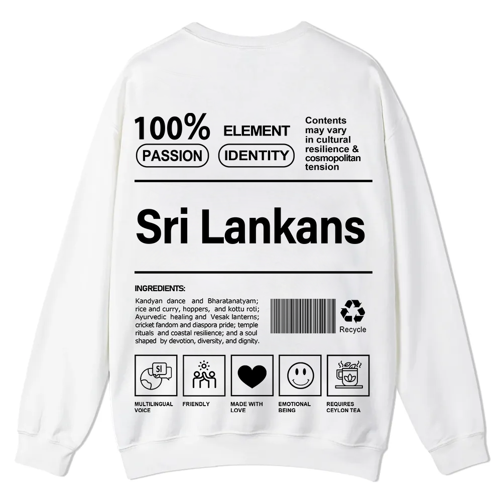 Sri Lankans Unisex Fit  Casual Crewneck Sweatshirt wearishow