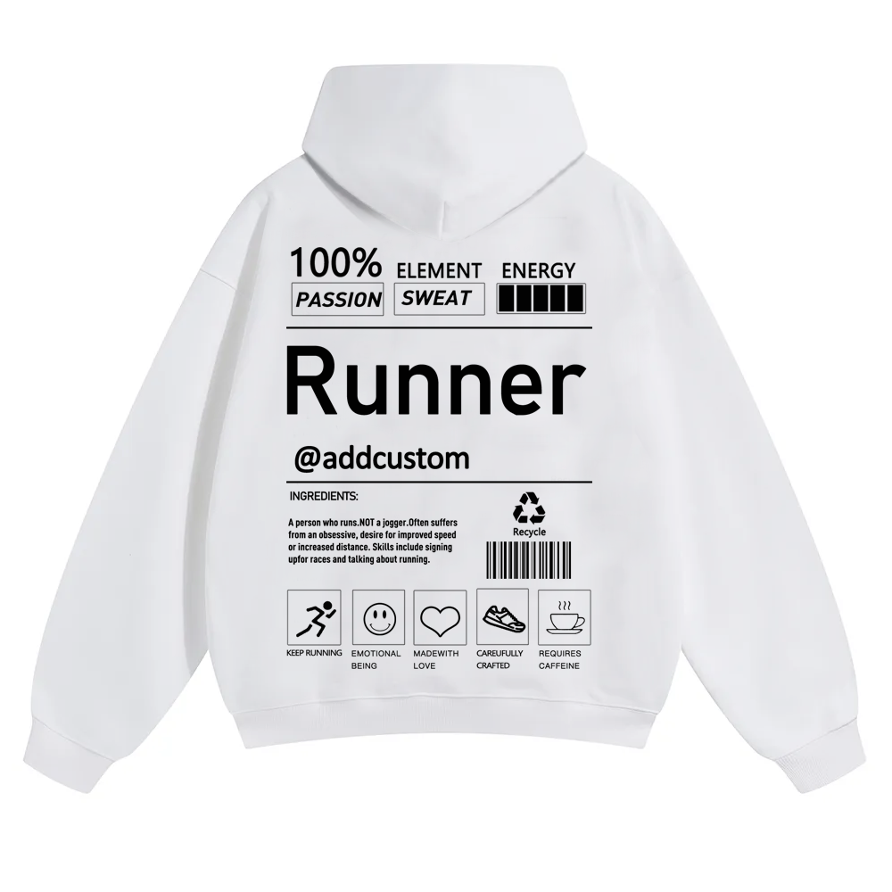 Addcustom Runner Solid Color Hoodie