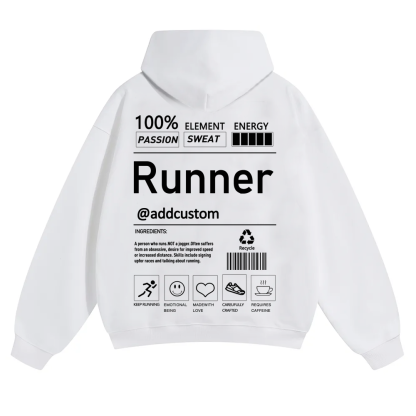 Addcustom Runner Solid Color Hoodie