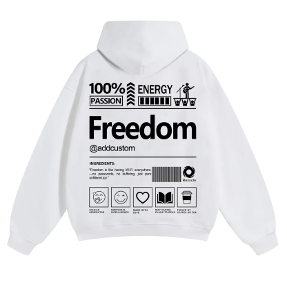 Freedom Addcustom Solid Color Hoodie
