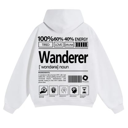 Wanderer Unisex Fit Solid Color Hoodie