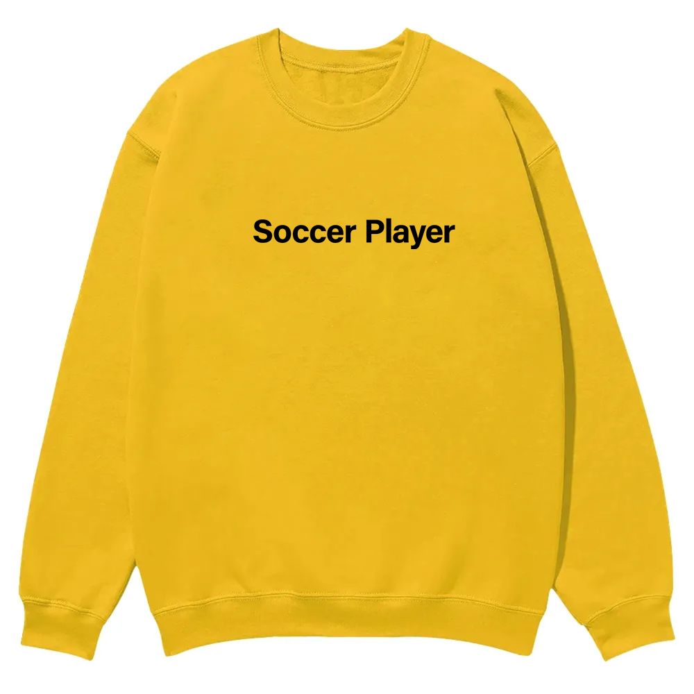 Soccer Player Casual Crewneck Sweatshirt wearishow