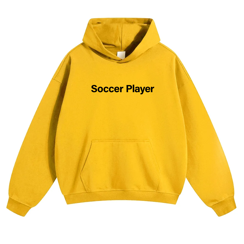 Soccer Player Unisex Solid Color Hoodie wearishow
