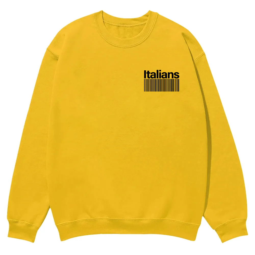 Italians Unisex Fit  Casual Crewneck Sweatshirt wearishow