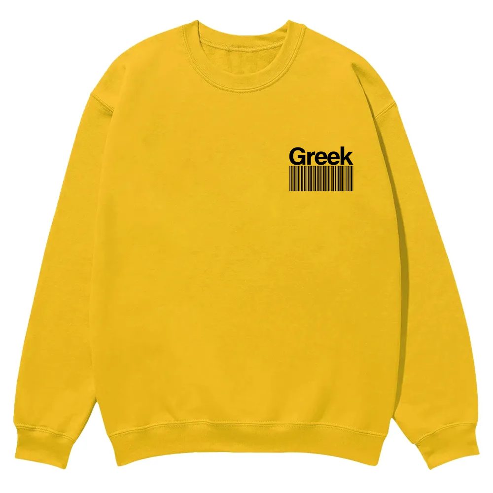 Greek Unisex Fit  Casual Crewneck Sweatshirt wearishow