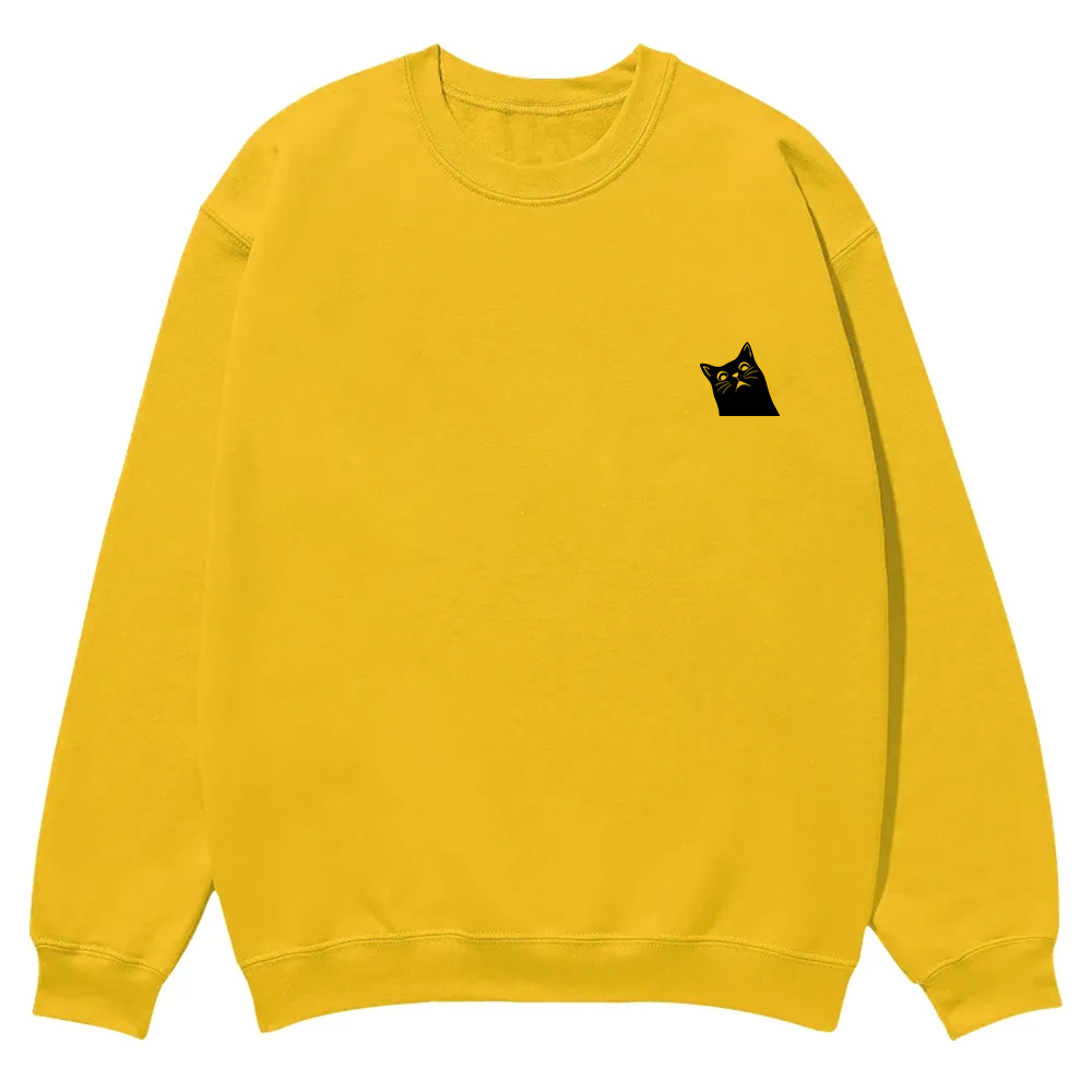 Cat Trick Customized Unisex Casual Crewneck Sweatshirt wearishow