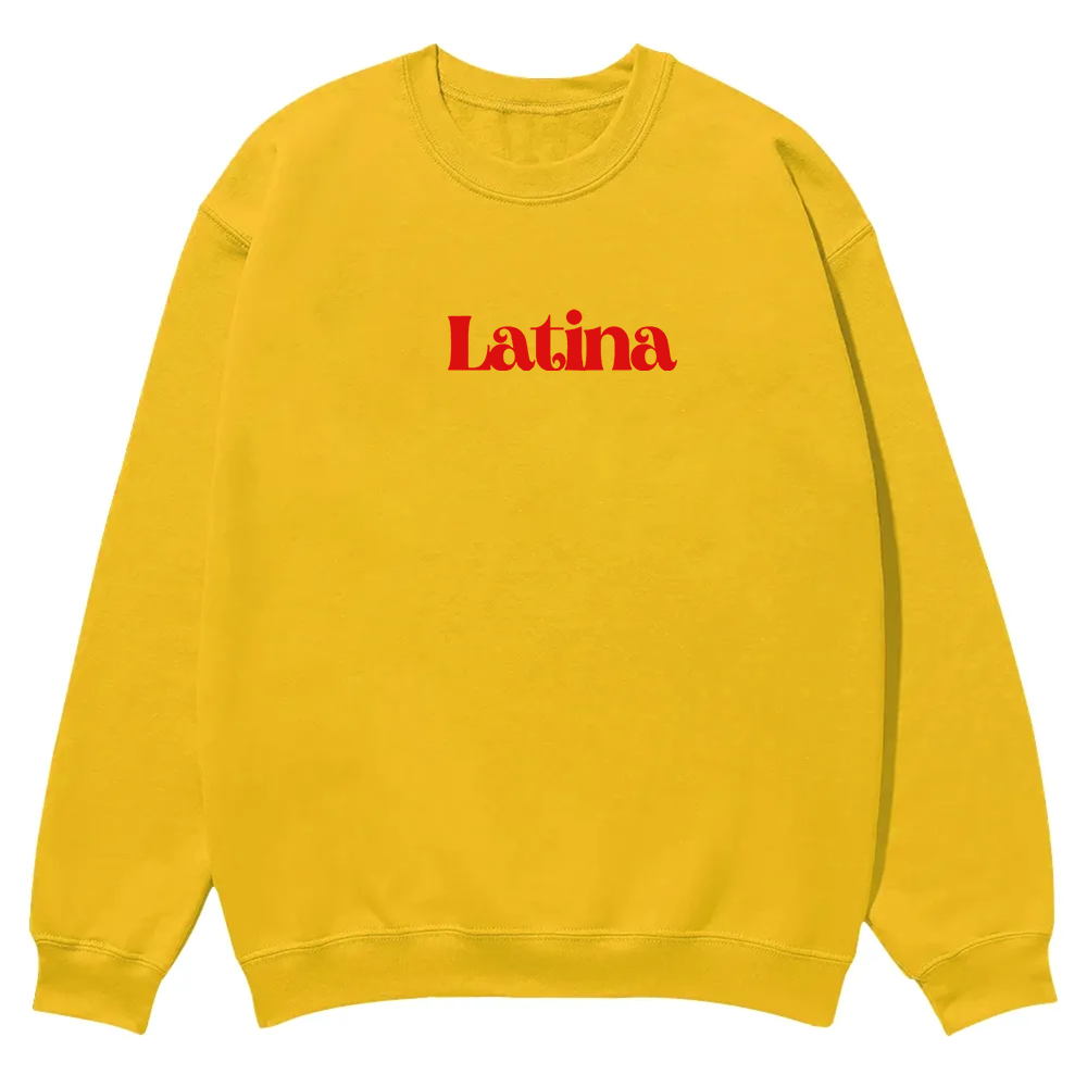 Latina Unisex Fit  Casual Crewneck Sweatshirt wearishow