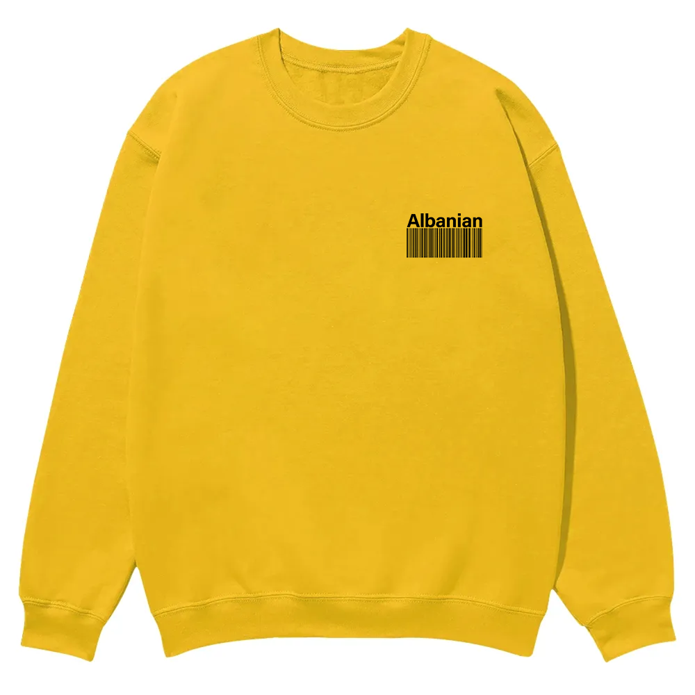 Albanian Unisex Fit  Casual Crewneck Sweatshirt wearishow