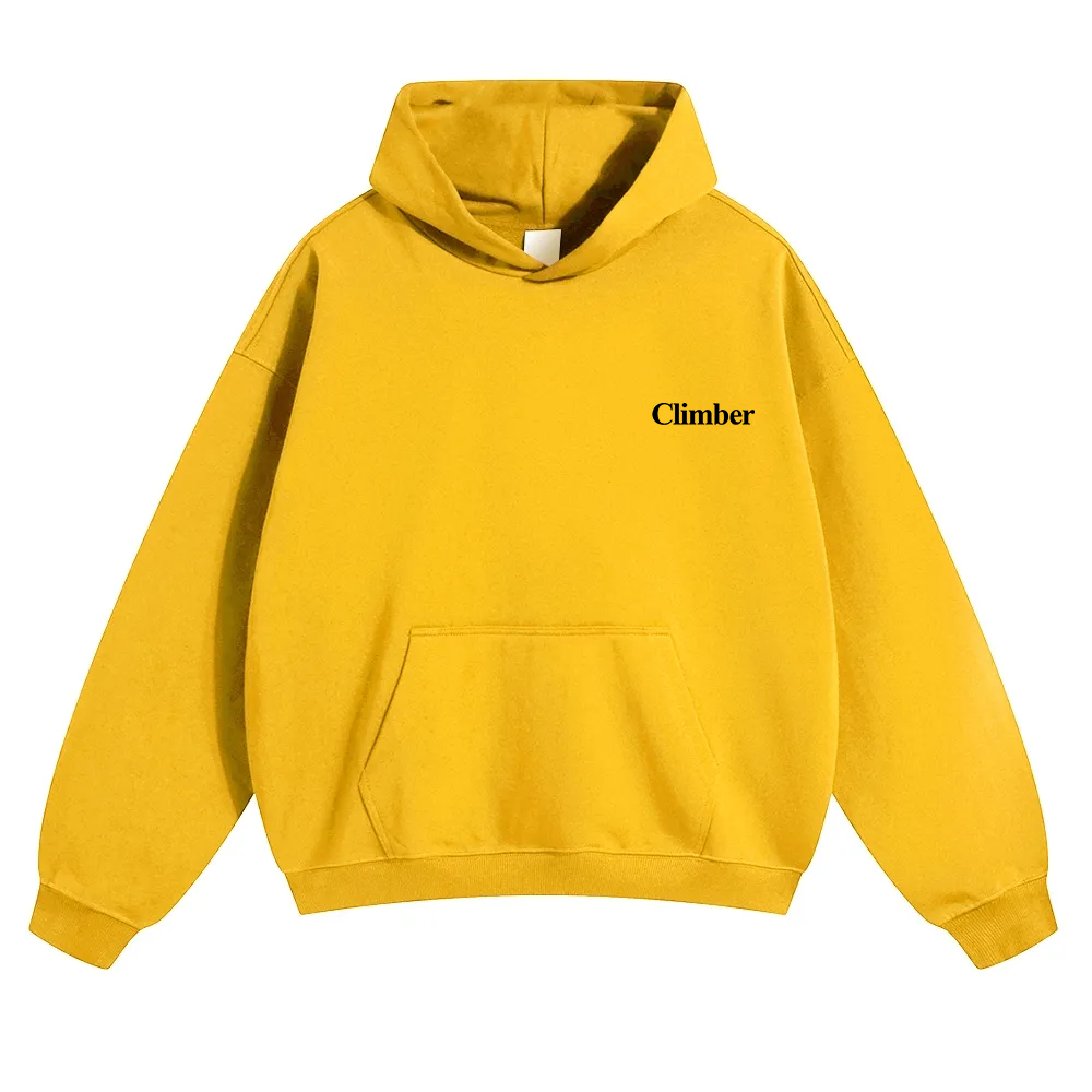 Climber Unisex Solid Color Hoodie wearishow