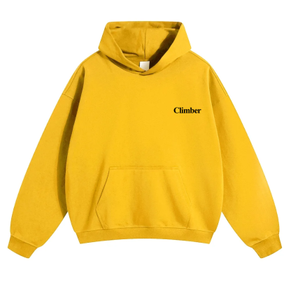 Climber Unisex Solid Color Hoodie wearishow