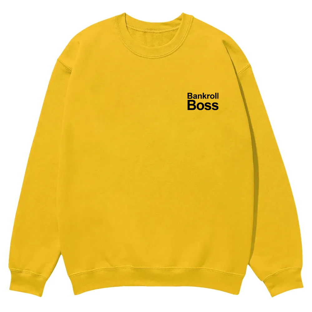 Bankroll Boss Casual Crewneck Sweatshirt wearishow