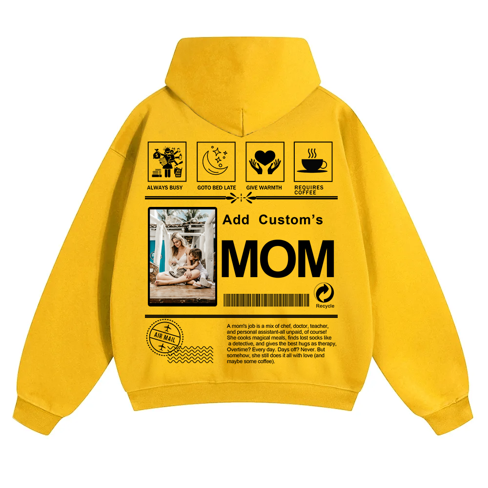 MOM Custom Solid Color Hoodie wearishow