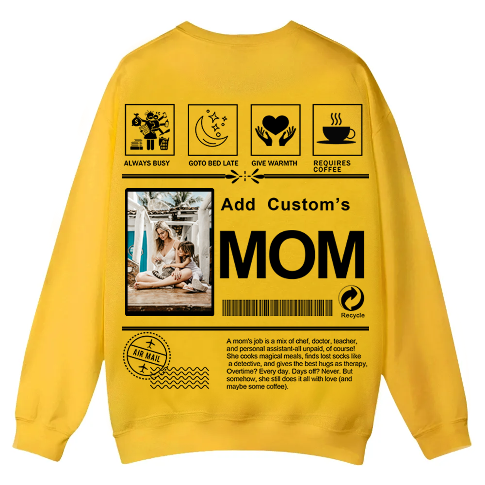 MOM Custom Casual Crewneck Sweatshirt wearishow