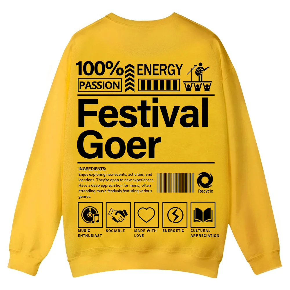Festival Goer Casual Crewneck Sweatshirt wearishow