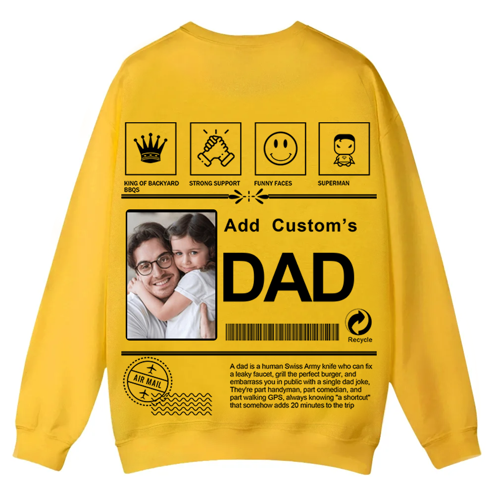 DAD Custom Casual Crewneck Sweatshirt wearishow
