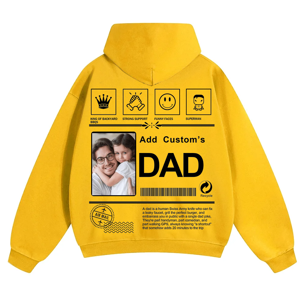 DAD Custom Solid Color Hoodie wearishow