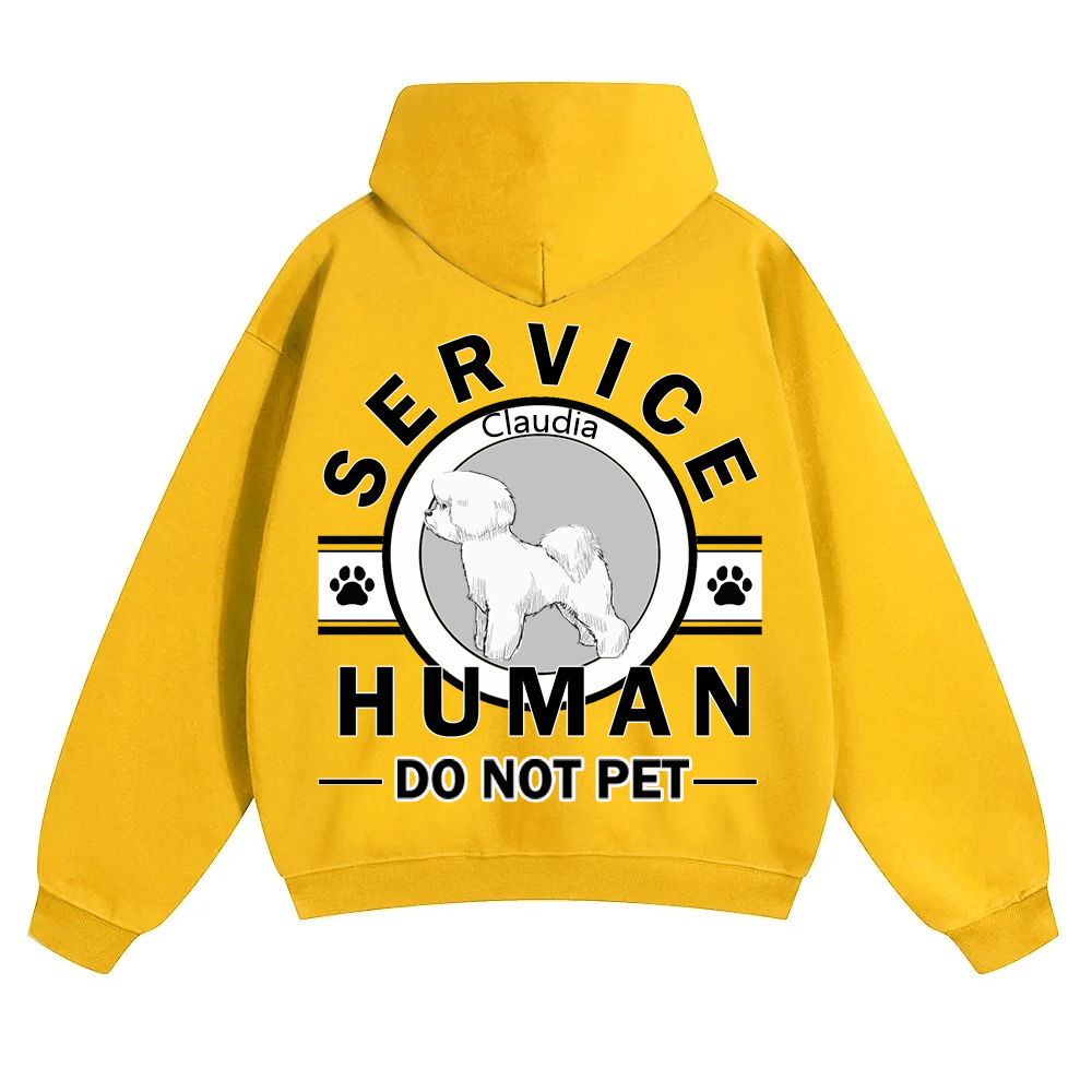 Service Human, Do Not Pet - Personalized Custom Unisex Hoodie
