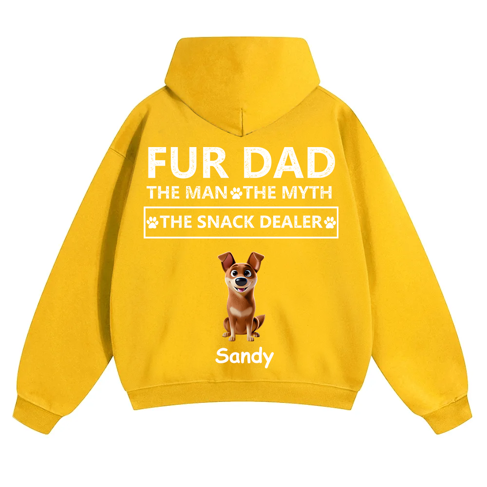 Fur Dad The Man The Myth The Snack Dealer - Personalized Custom Unisex Hoodie