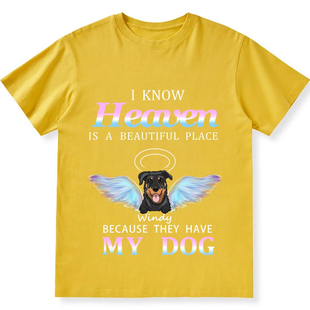 Heaven Is A Beautiful Place  - Personalized Custom Unisex T-shirt