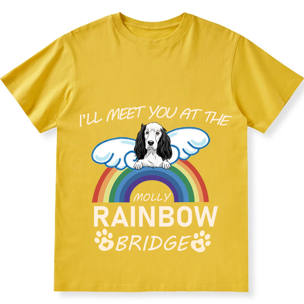 I'll Meet You At The Rainbow Bridge   - Personalized Custom Unisex T-shirt