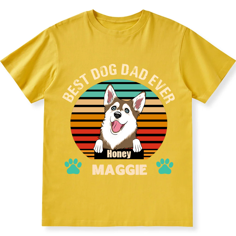 Best Dog Mom and Dad Ever- Personalized Custom Unisex T-shirt