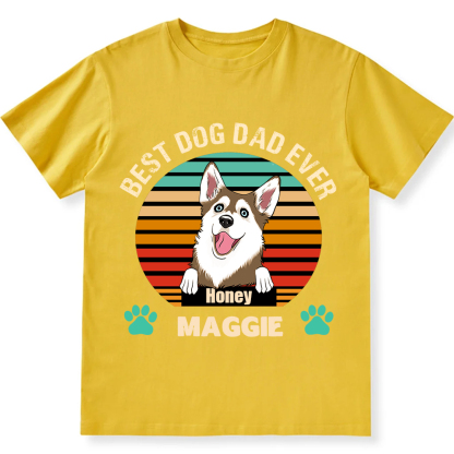 Best Dog Mom and Dad Ever- Personalized Custom Unisex T-shirt