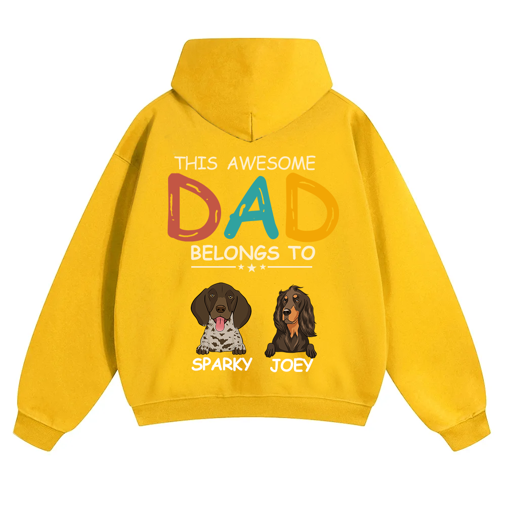 This Awesome Mom/Dad Belongs To - Personalized Custom Unisex Hoodie