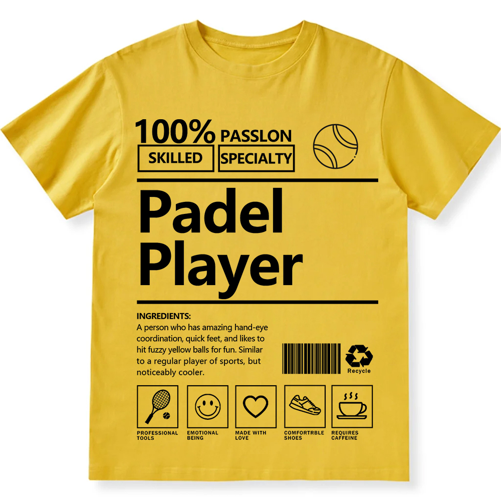 Padel Player Unisex Fit Washed T-Shirt wearishow