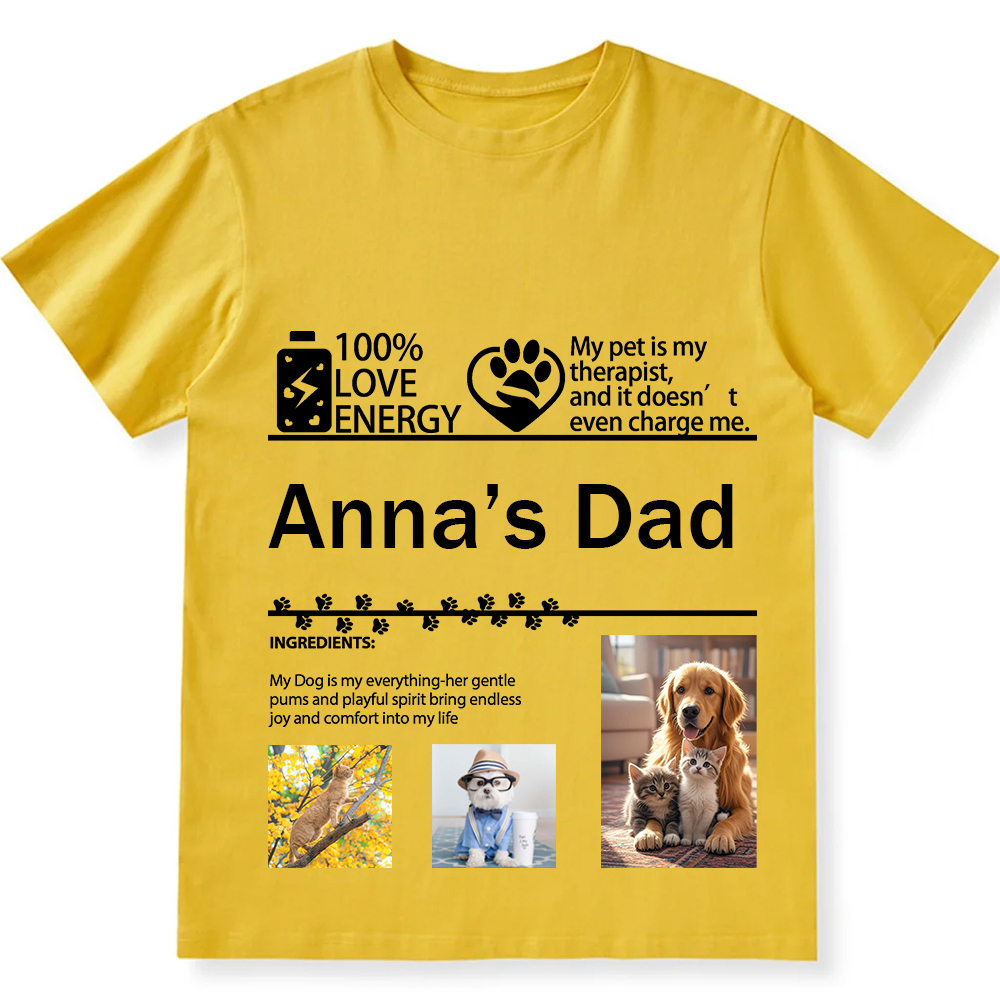 Pets Photos Creative Customized Unisex Fit T-Shirt wearishow