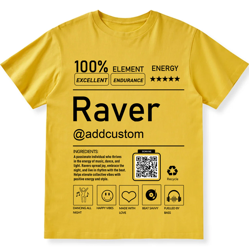 Ravel QR Code Personalized Custom Unisex Fit T-Shirt wearishow