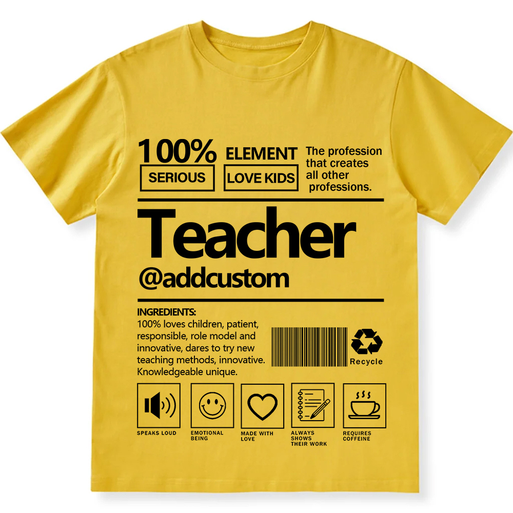 Teacher Addcustom- Personalized Custom Unisex Fit T-Shirt wearishow
