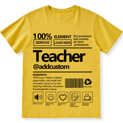 Teacher Addcustom- Personalized Custom Unisex Fit T-Shirt wearishow