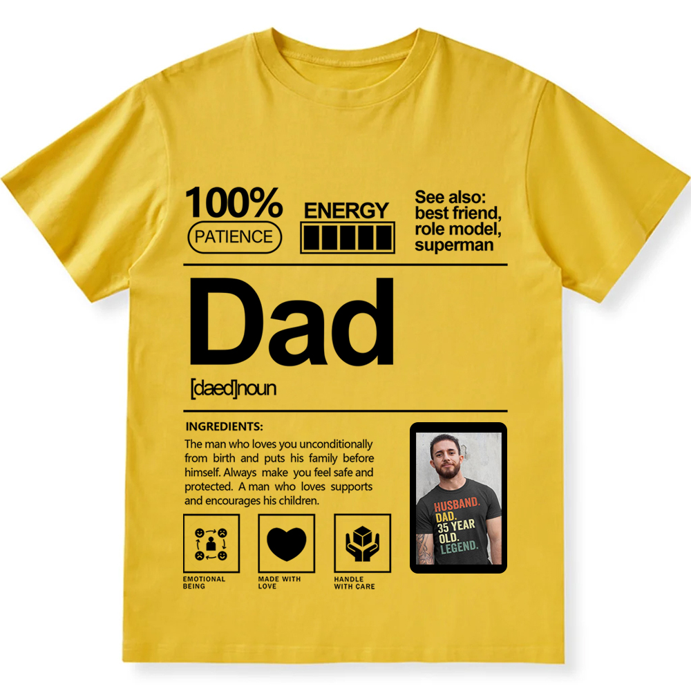 Addcustom  Photo Dad Personalized Custom Unisex Fit T-Shirt wearishow