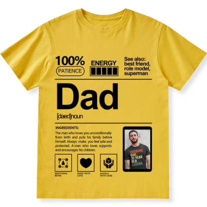 Addcustom  Photo Dad Personalized Custom Unisex Fit T-Shirt wearishow