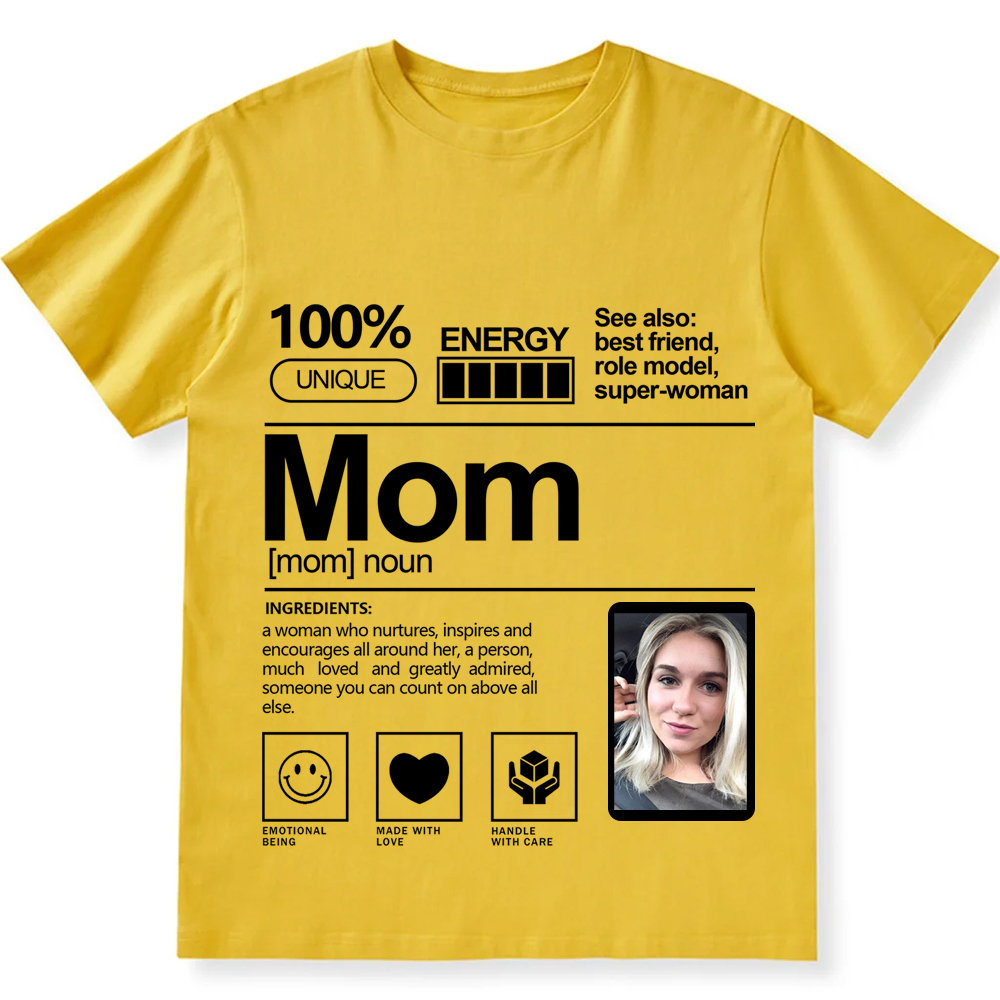 Addcustom  Photo Mom Personalized Custom Unisex Fit T-Shirt wearishow