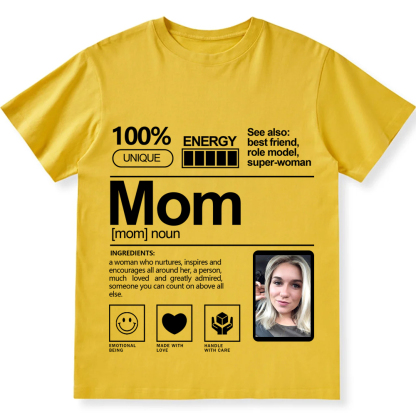 Addcustom  Photo Mom Personalized Custom Unisex Fit T-Shirt wearishow