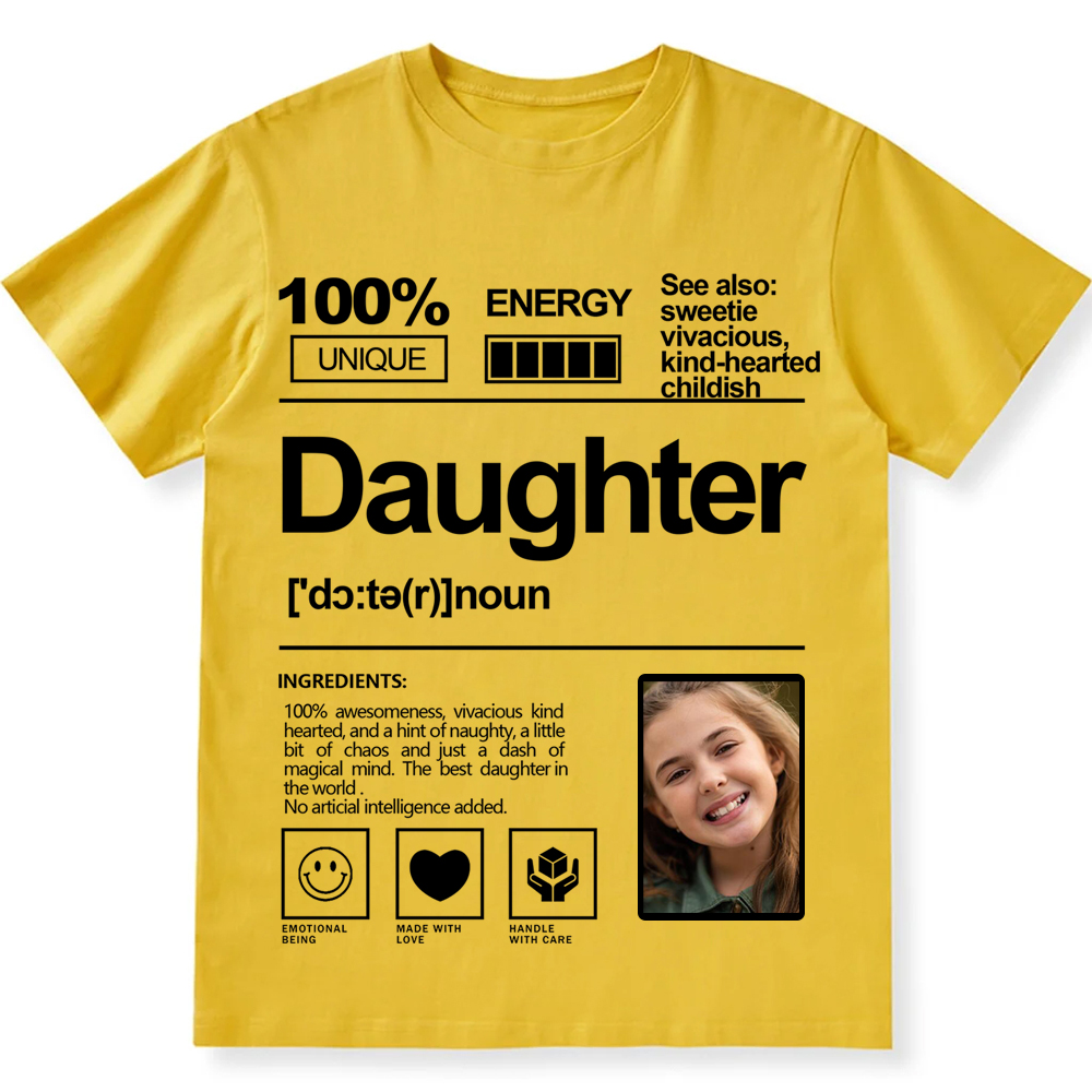 Addcustom  Photo Dauthter Personalized Custom Unisex Fit T-Shirt wearishow