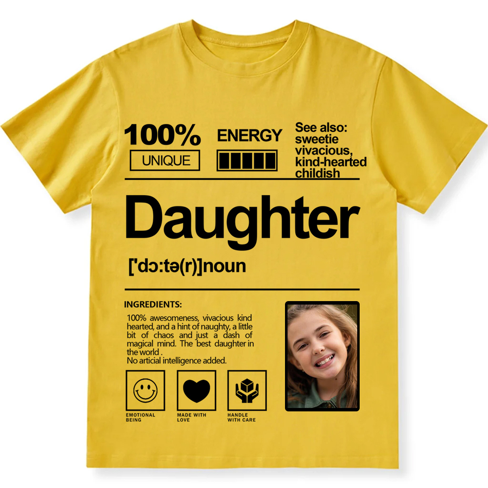 Addcustom  Photo Dauthter Personalized Custom Unisex Fit T-Shirt wearishow